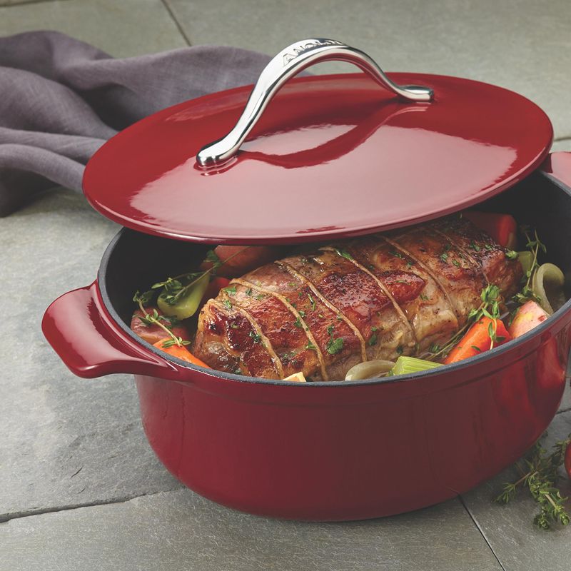 Anolon Vesta Glass Lid Stoneware Quad Casserole (approx. 4qt)