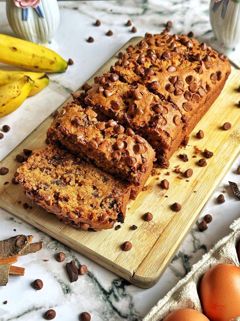 Banana Cake with Chocolate Chips