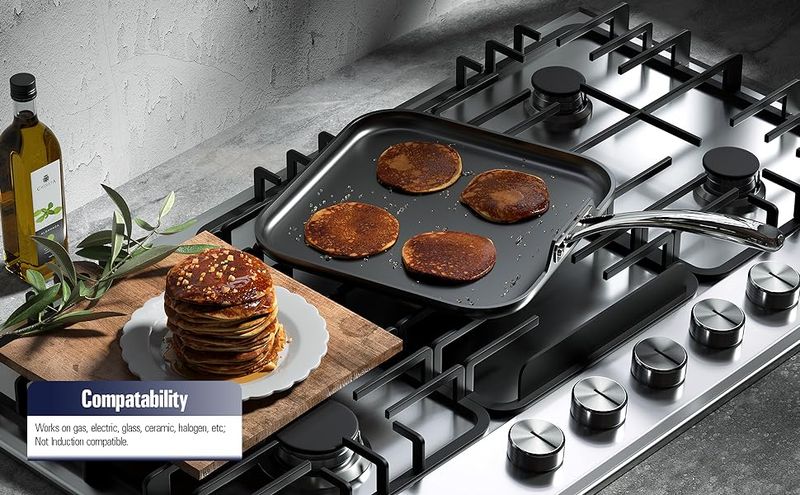 Bialetti 10-inch Cast Aluminum Griddle Pan