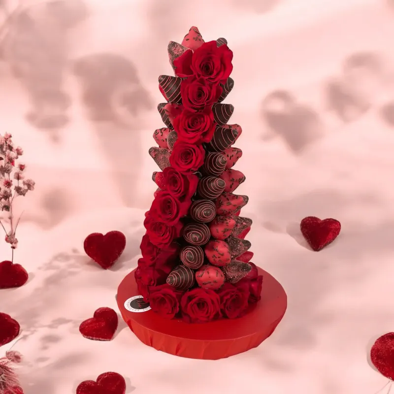 Chocolate-Dipped Strawberry Tower