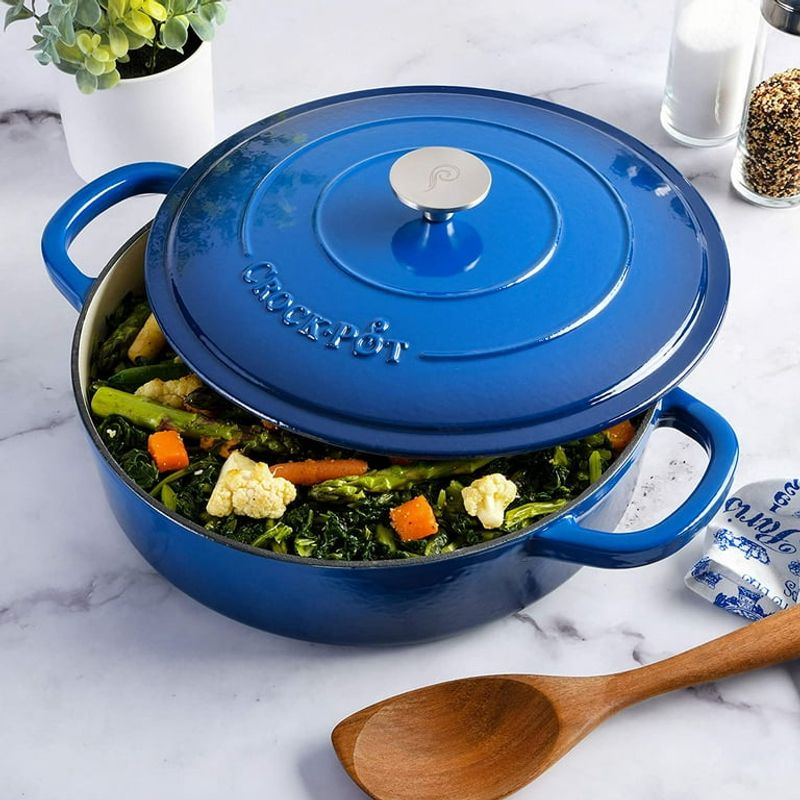 Crock-Pot Artisan Enameled Cast Iron Round Braiser (5-Qt)