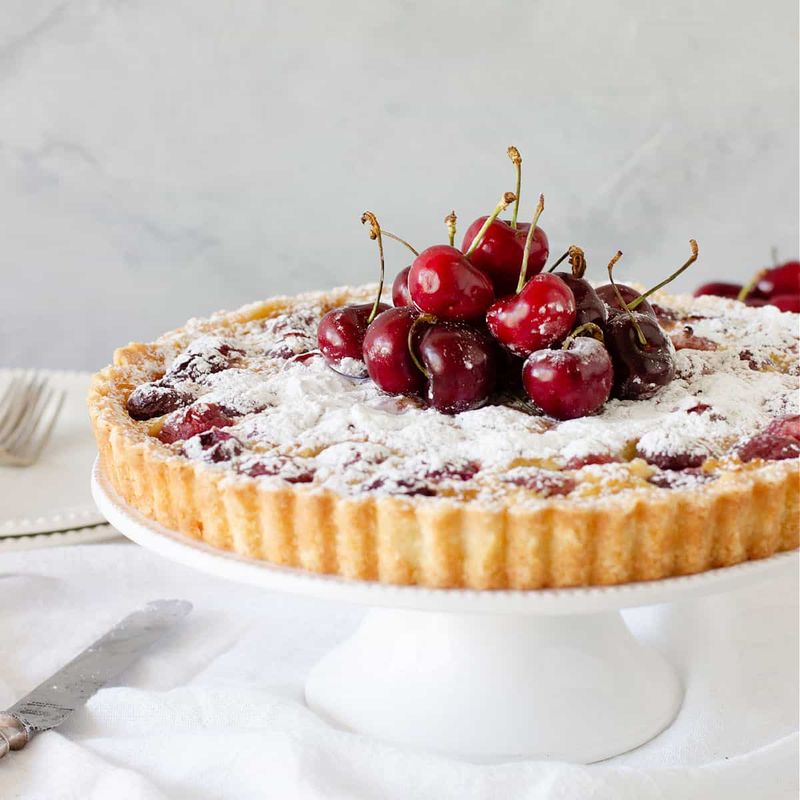Elegant Cherry Custard Tart