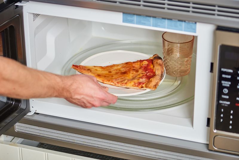 Glass of Water Pizza Reheat