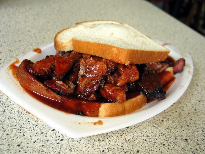 LC's Bar-B-Q Burnt-End Sandwich