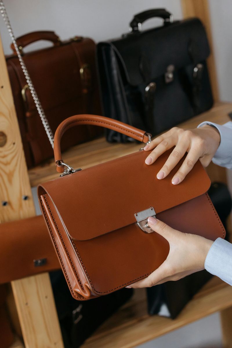 Leather Handbag With Structure