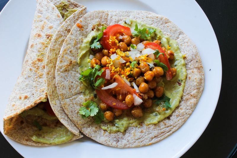 Mediterranean Chickpea Wrap