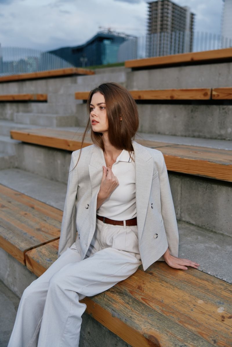Neutral Blazer + Monochrome Outfit
