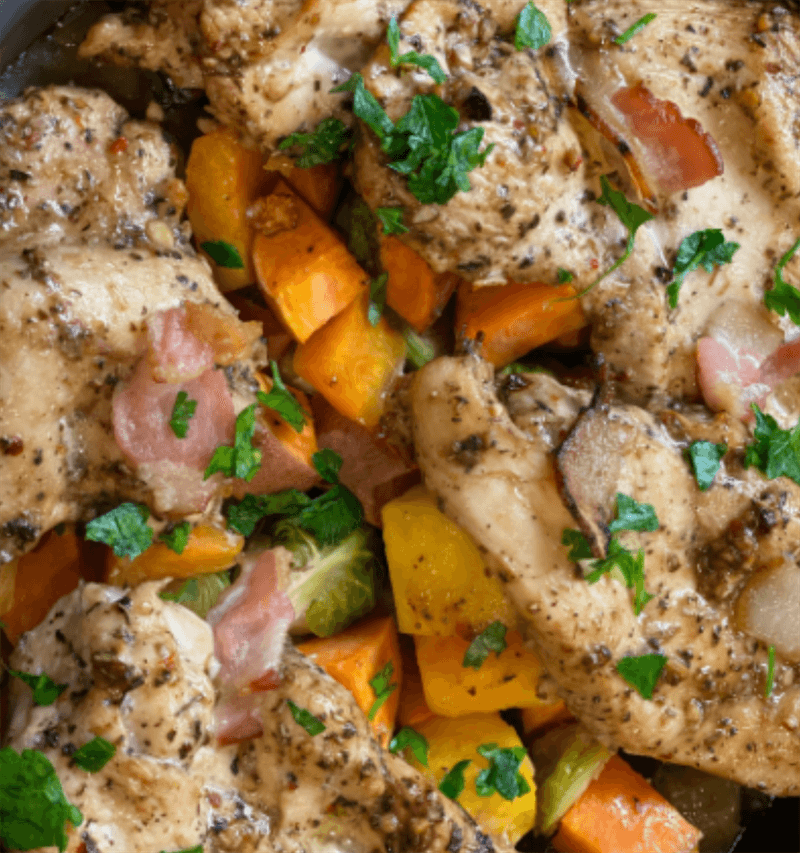 Rustic Apple-Balsamic Glazed Chicken