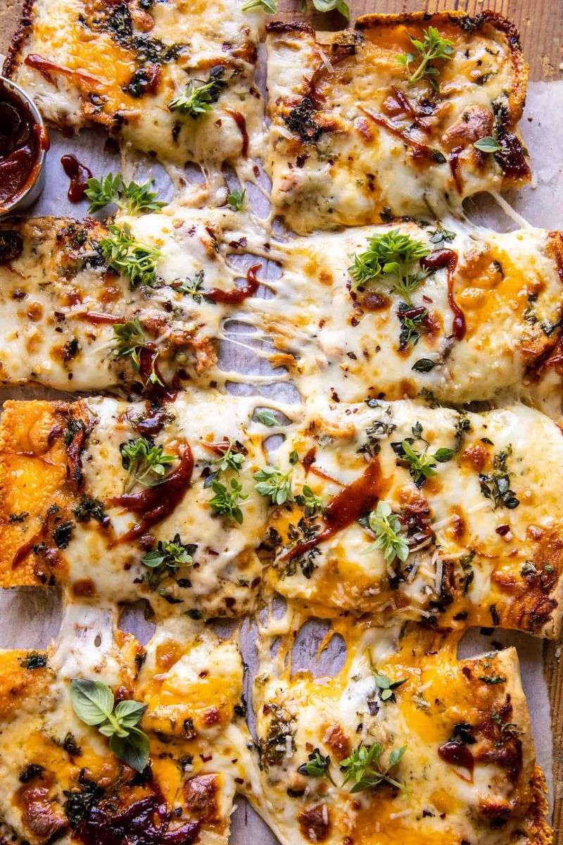 Sheet Pan BBQ Chicken Pizza
