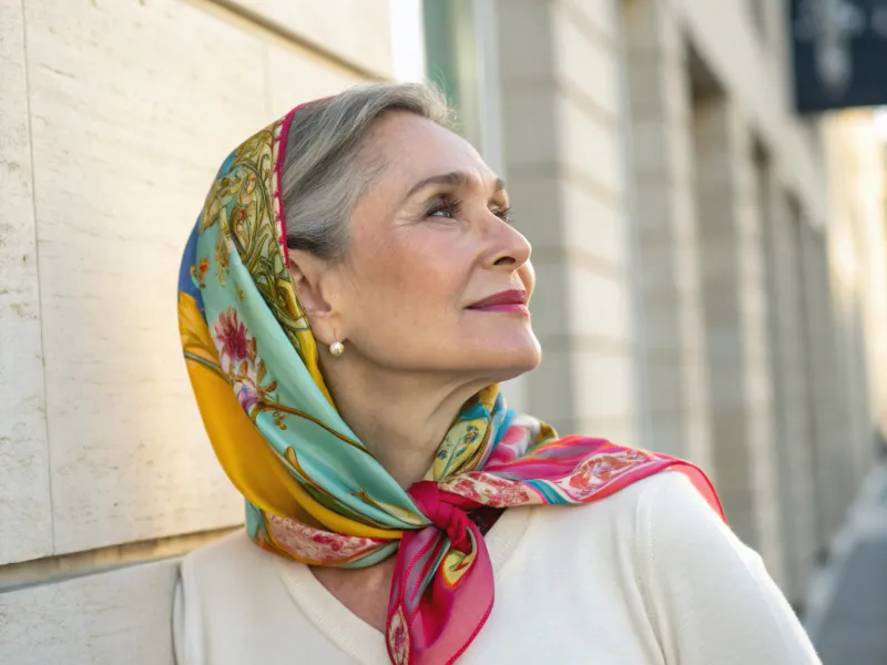 Silk or High-Quality Synthetic Scarf