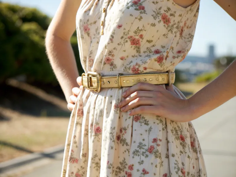 Skinny Metallic Buckle Belt