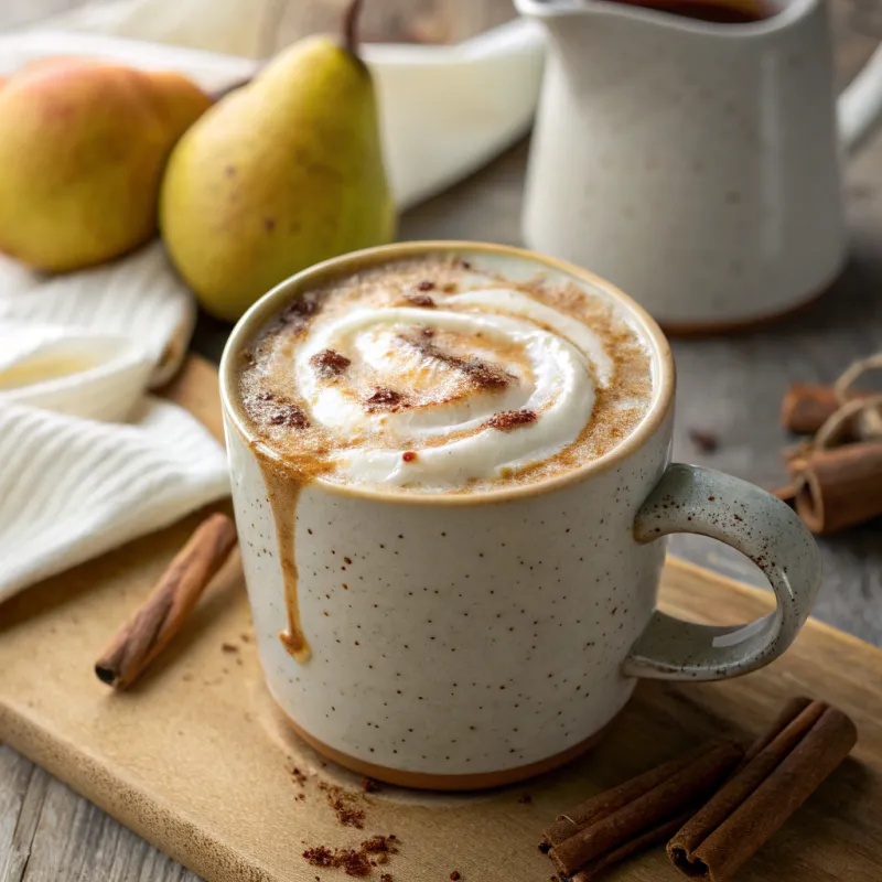 Spiced Pear Tea Latte