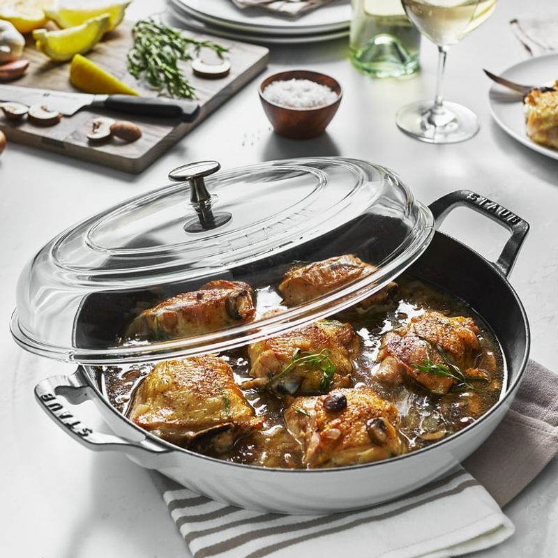 Staub Cast Iron Braiser with Glass Lid (3.5-Qt)