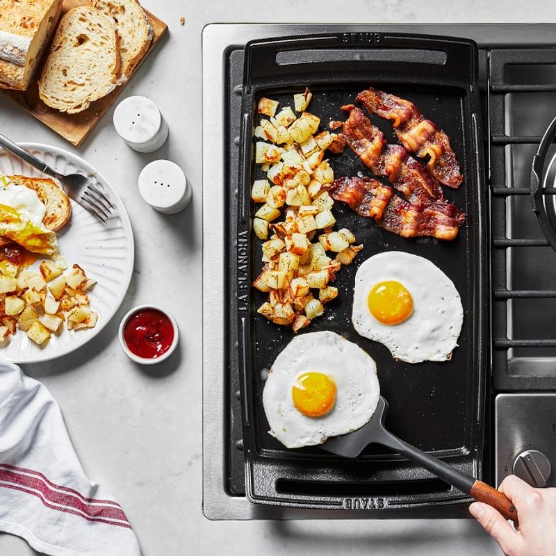 Staub Cast Iron Rectangular Grill Griddle Pan