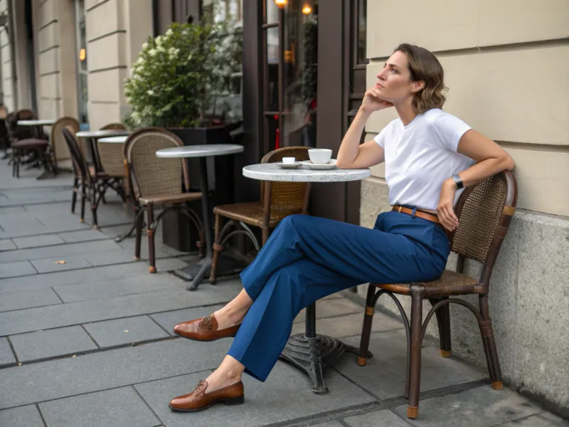 Styled with Loafers and a Tucked-in Tee