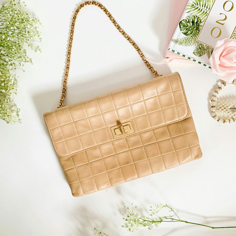 Turn-Lock Quilted Crossbody