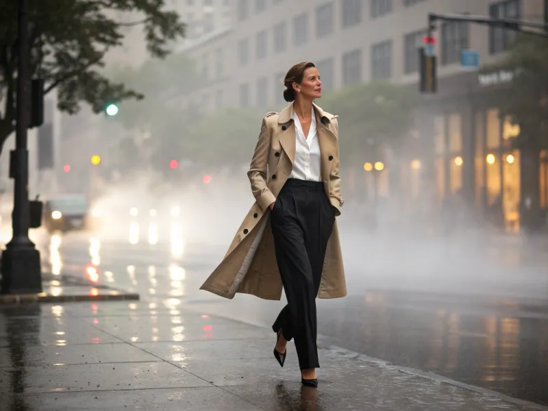 With Structured Outerwear (Like a Trench)