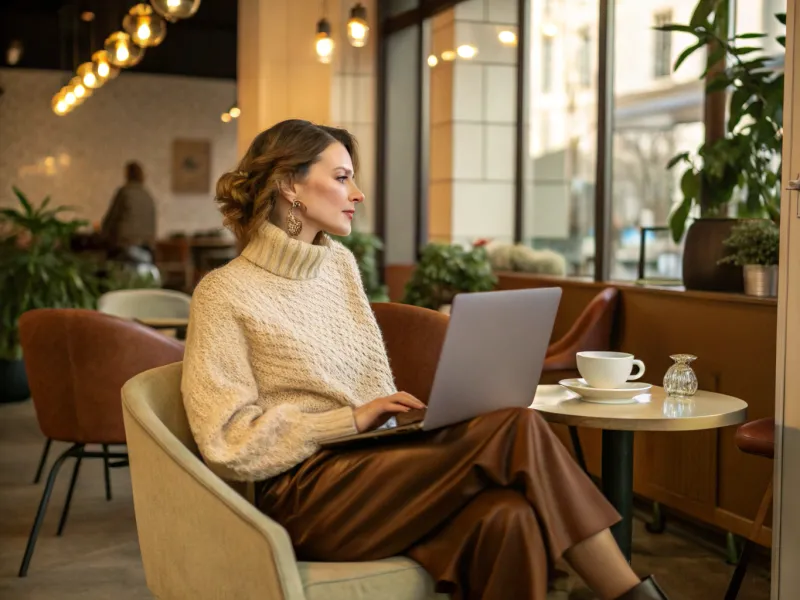Beige and Chocolate Brown