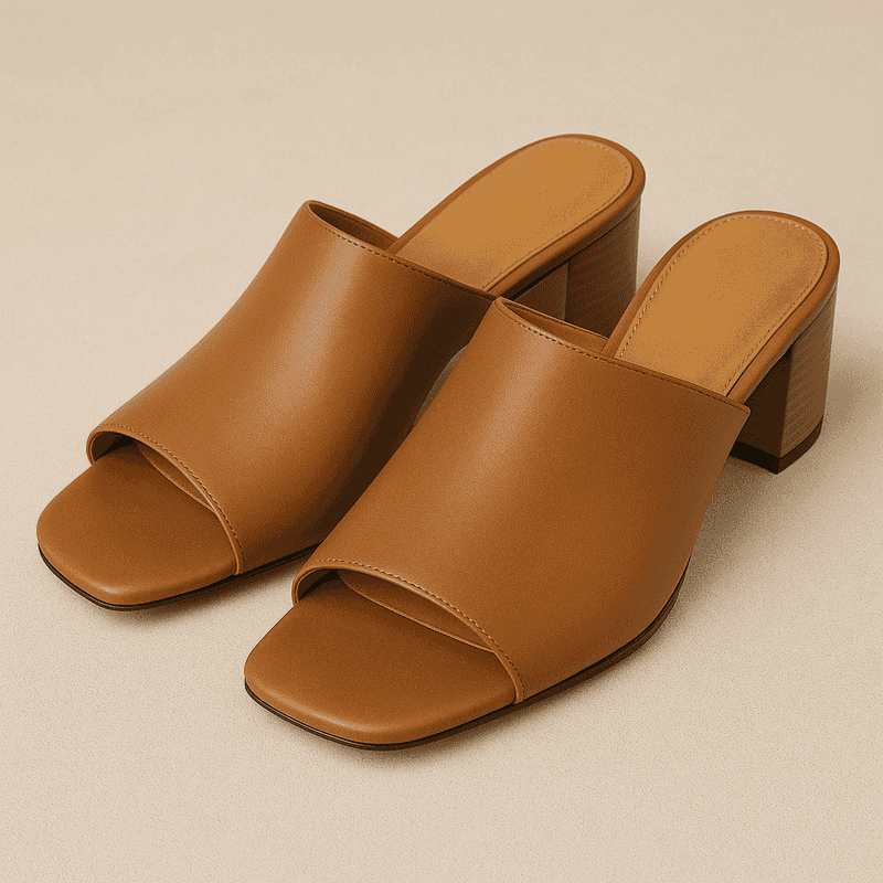 Block-Heel Mules