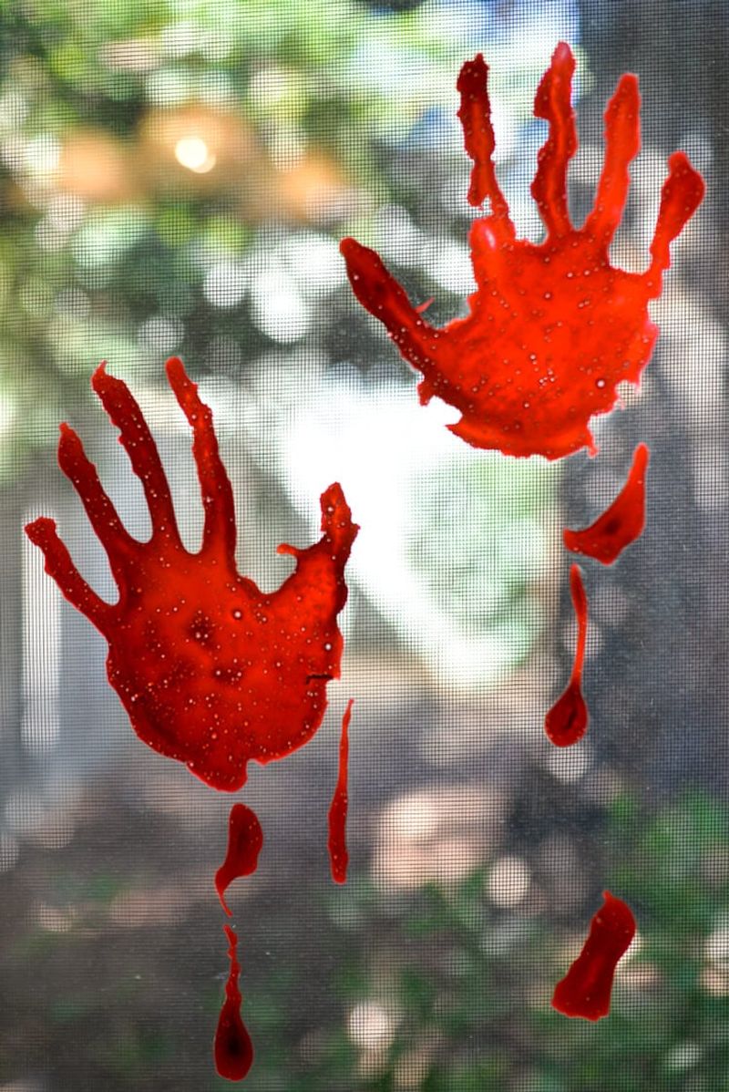 Bloody Handprint Window Clings