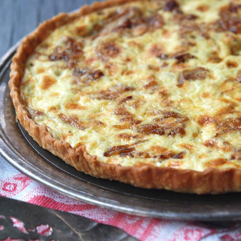 Caramelized Onion & Bacon Tart (The “Fine Dining” Winner)