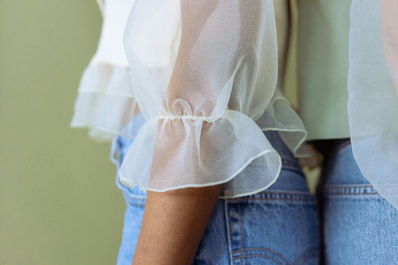 Contrast with Feminine Fabrics