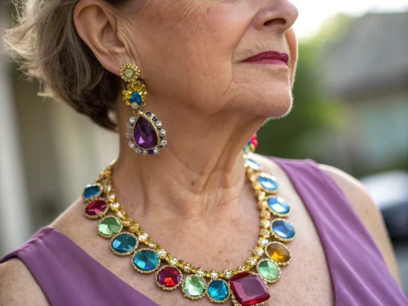 Costume Jewelry with Fake Gemstones