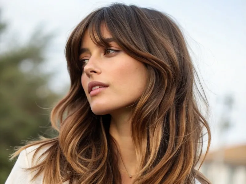 Curtain Bangs with Layers