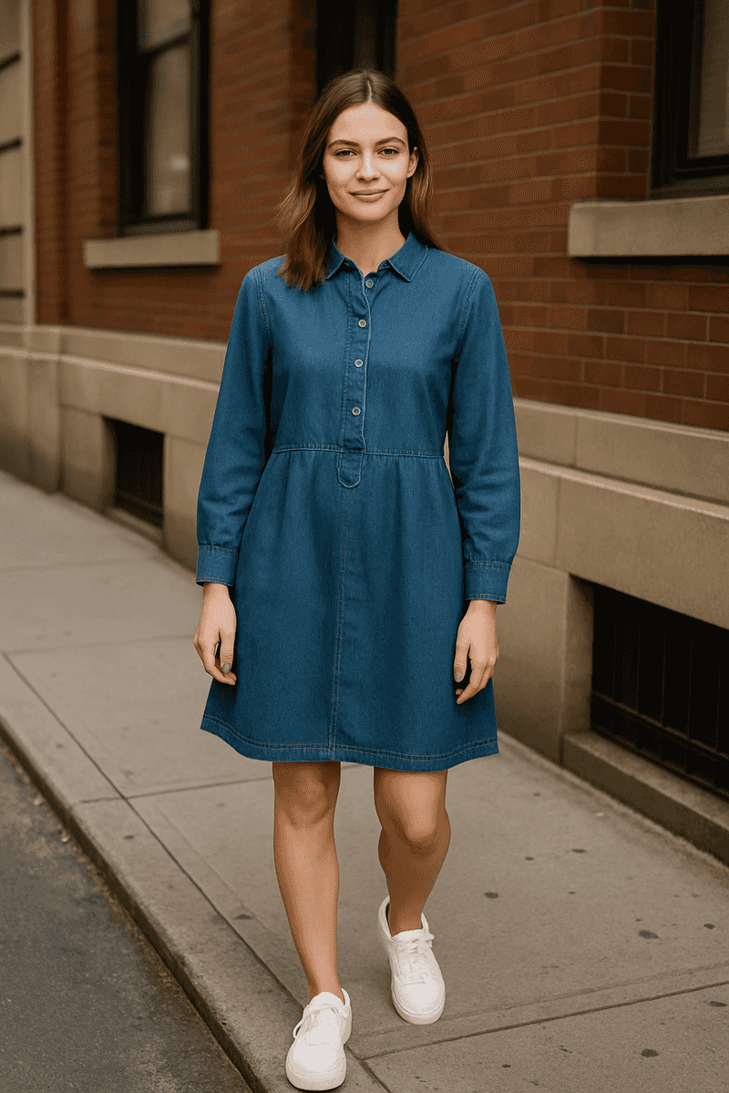 Denim Relaxed Silhouette Dress