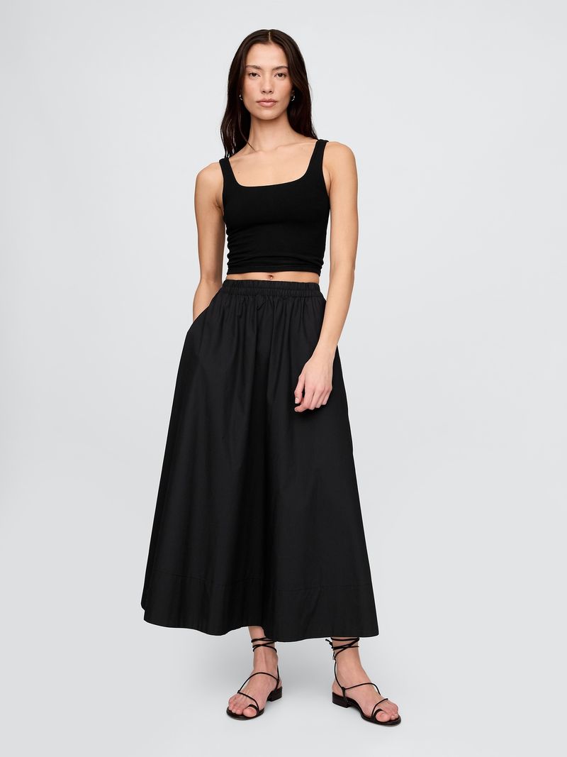 Gap Crisp Cotton Poplin Maxi Skirt