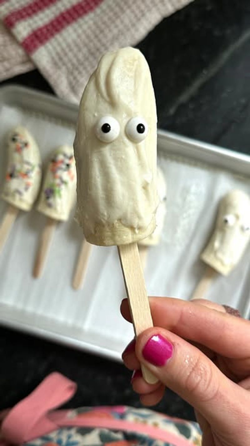 Ghostly Banana Pops