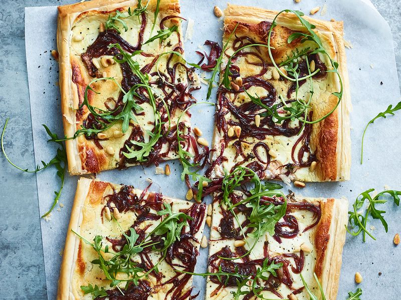 Goat Cheese & Balsamic Onion Tart
