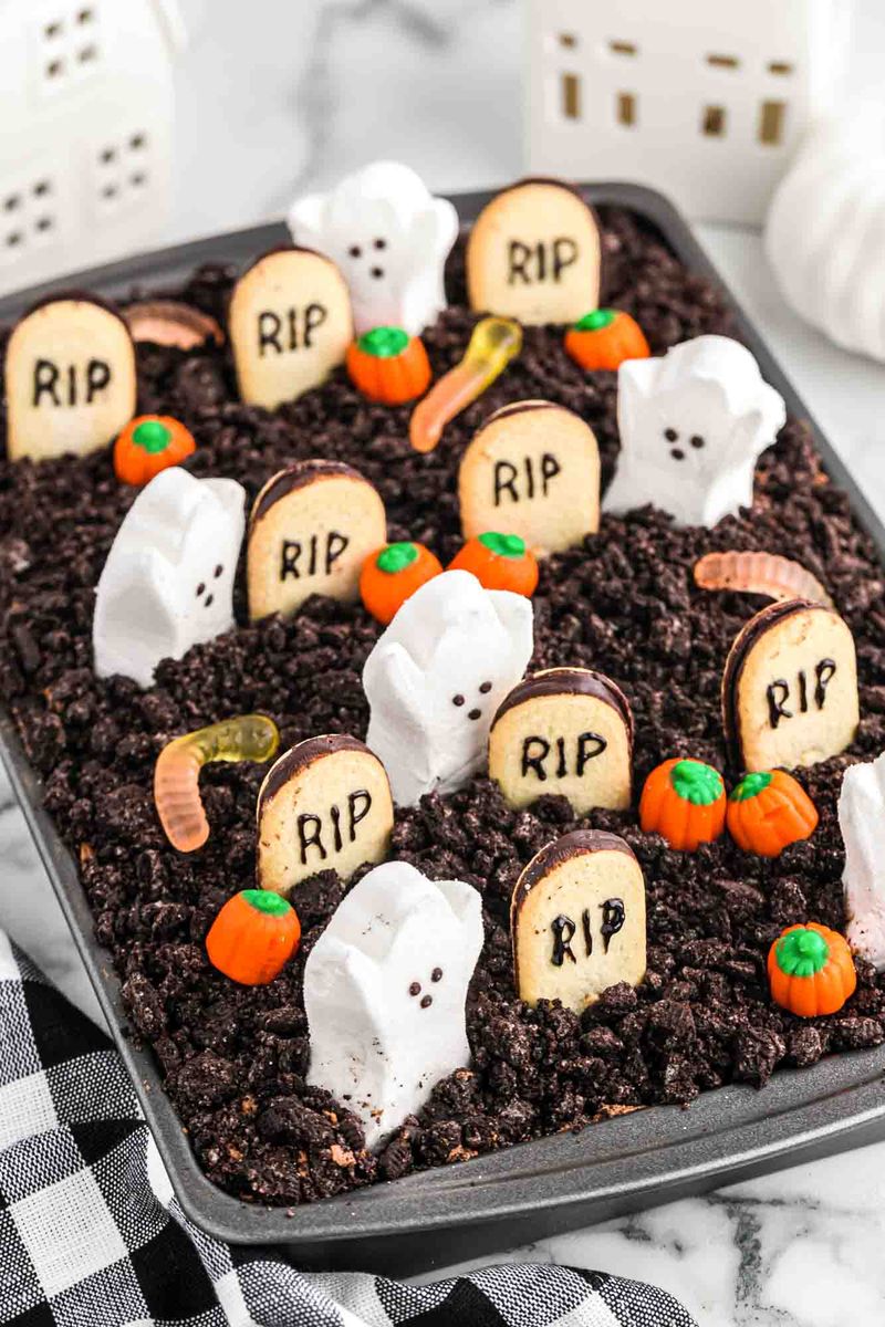 Graveyard Dirt Cupcakes