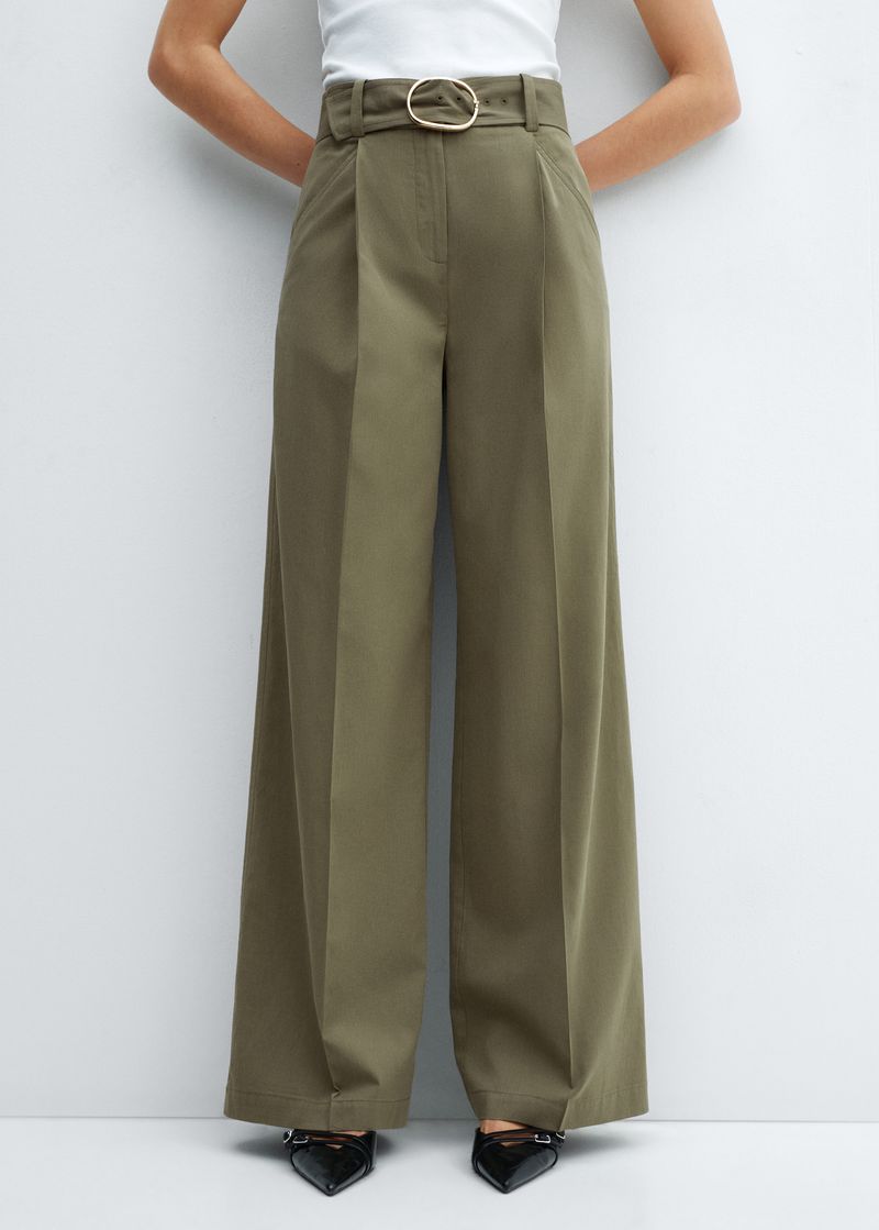 High-Waisted Wide-Leg Trousers