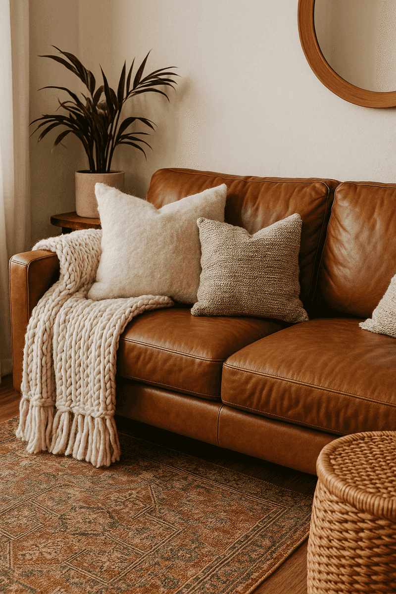 Layer Textures for Depth with Plush Rugs and Sleek Furniture