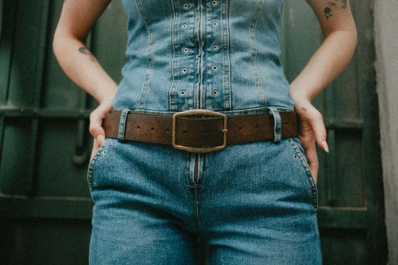 Leather Belt with Classic Buckle