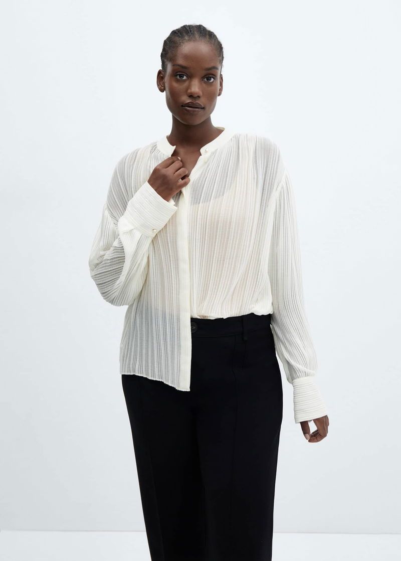 Mango – Flowing Pleated Blouse