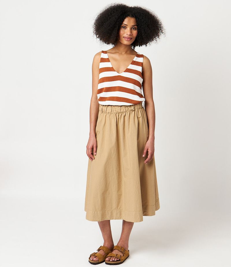 Merz b. Schwanen Relaxed Cotton Poplin Skirt