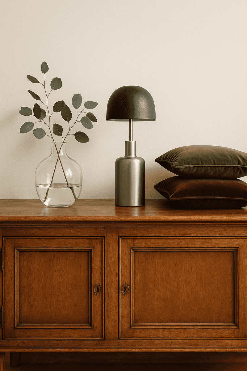 Mix Materials Thoughtfully Like Wood, Glass, Metal, and Velvet