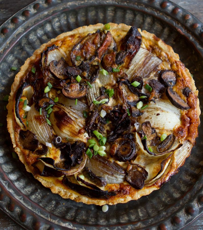 Mushroom & Onion Tart with Creamy Ricotta