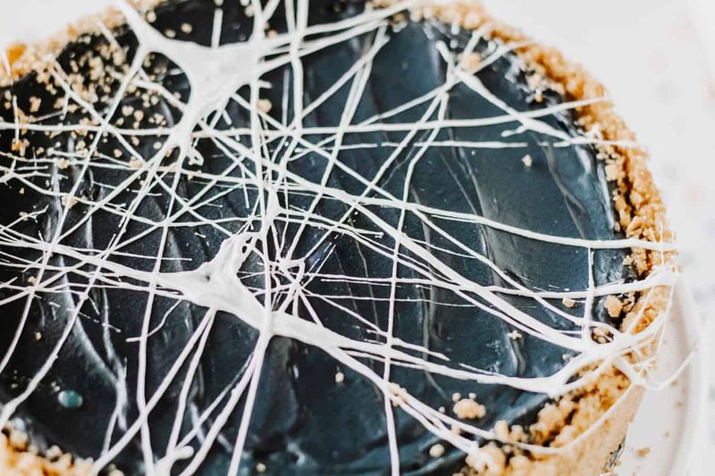 No-Bake Spiderweb Cheesecake