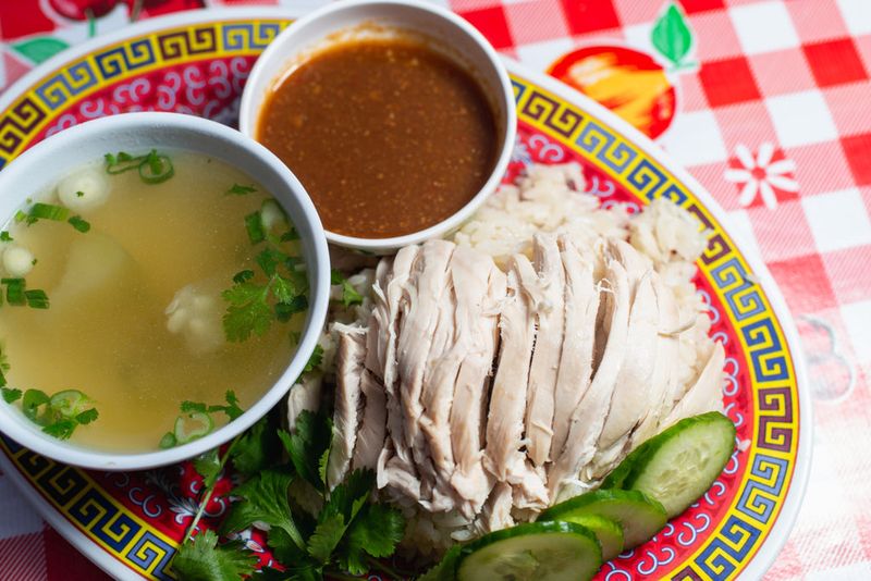 Nong's Khao Man Gai Pumpkin Thai Tea