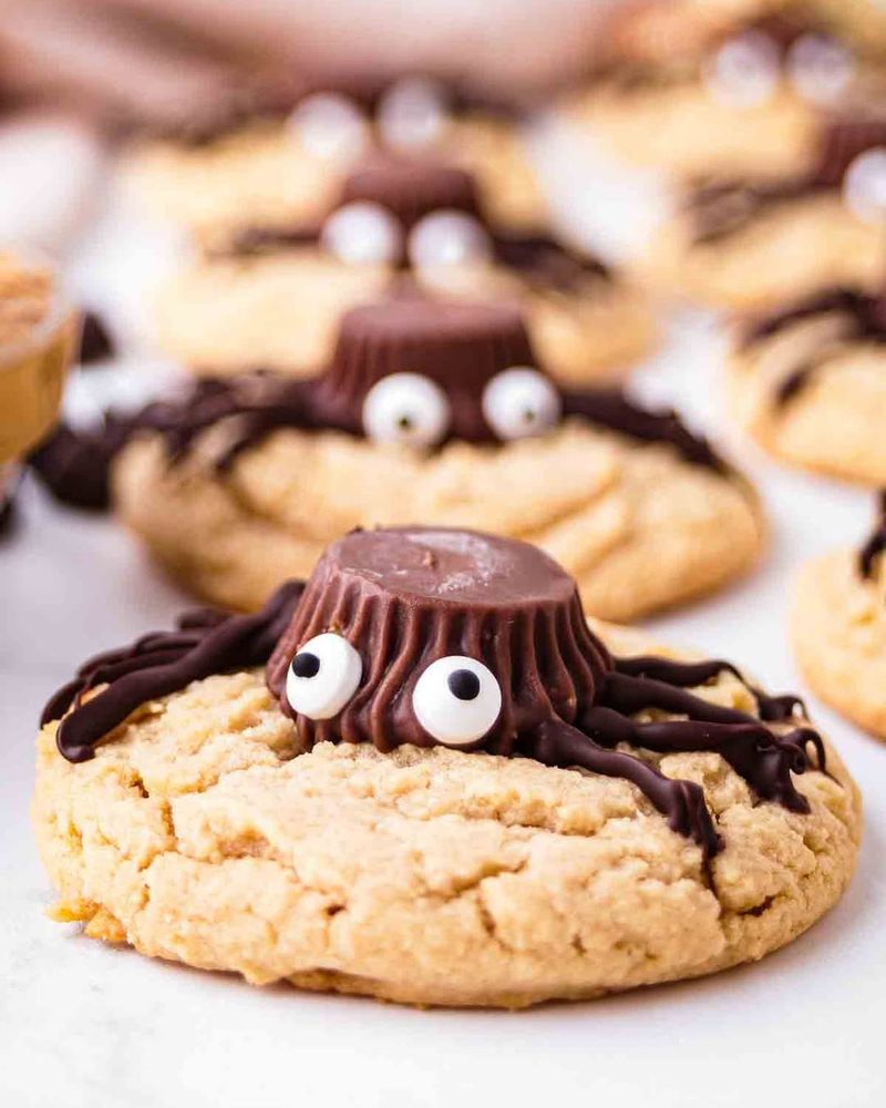 Peanut Butter Spider Cookies
