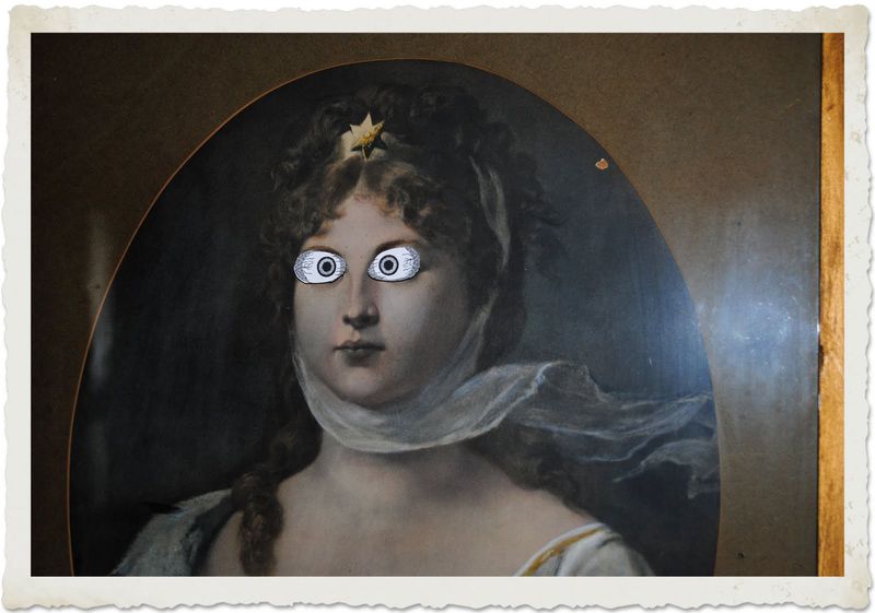 Printed Portrait Eyes That Follow You