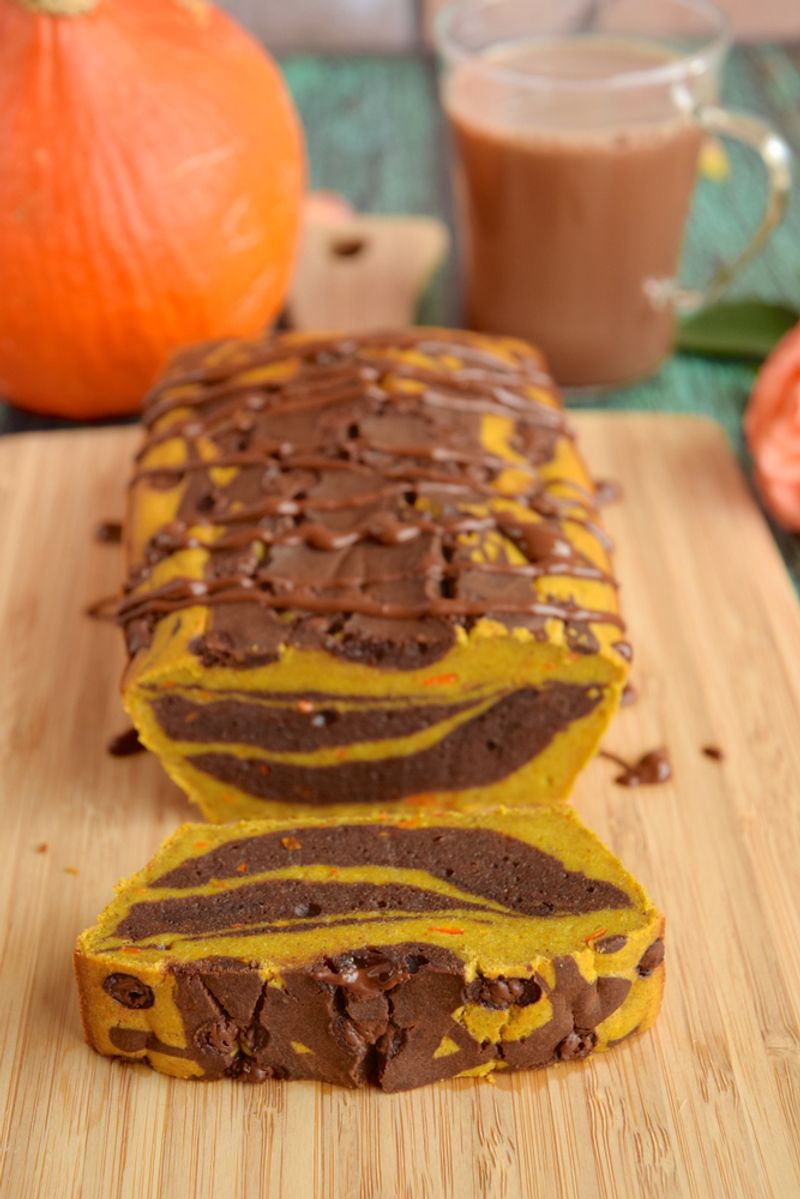 Pumpkin Bread with Chocolate Swirl