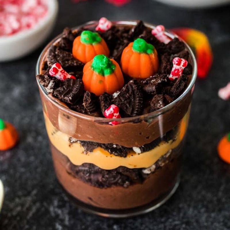 Pumpkin Patch Pudding Cups
