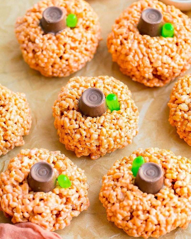 Pumpkin Rice Krispie Treats