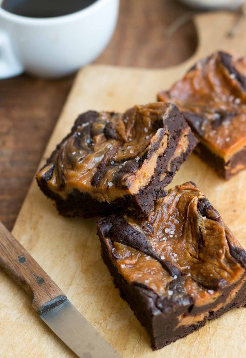 Salted Caramel Swirl Brownies