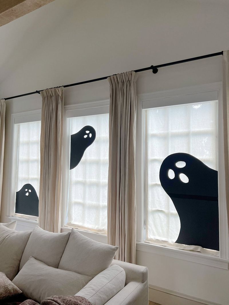 Spooky Silhouette Window Displays