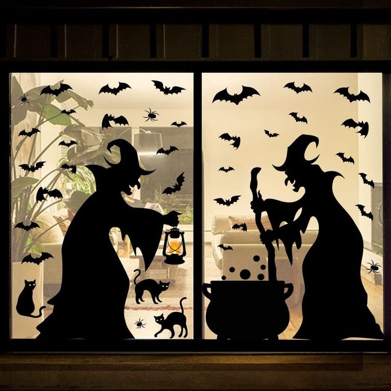 Spooky Silhouette Window Displays